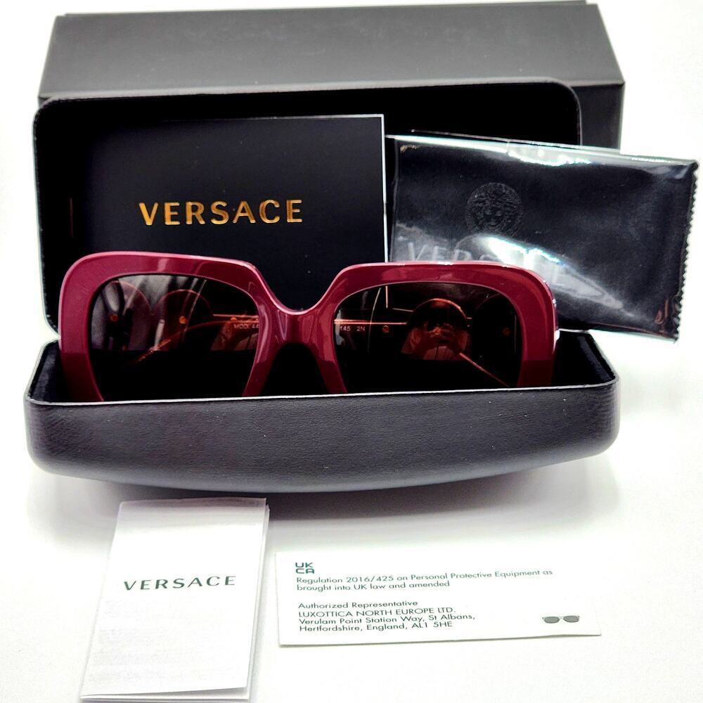 VERSACE Women's Sunglasses 4434-F 5382/73 Square Frame 54mm Colored Lenses - Picture 3 of 16